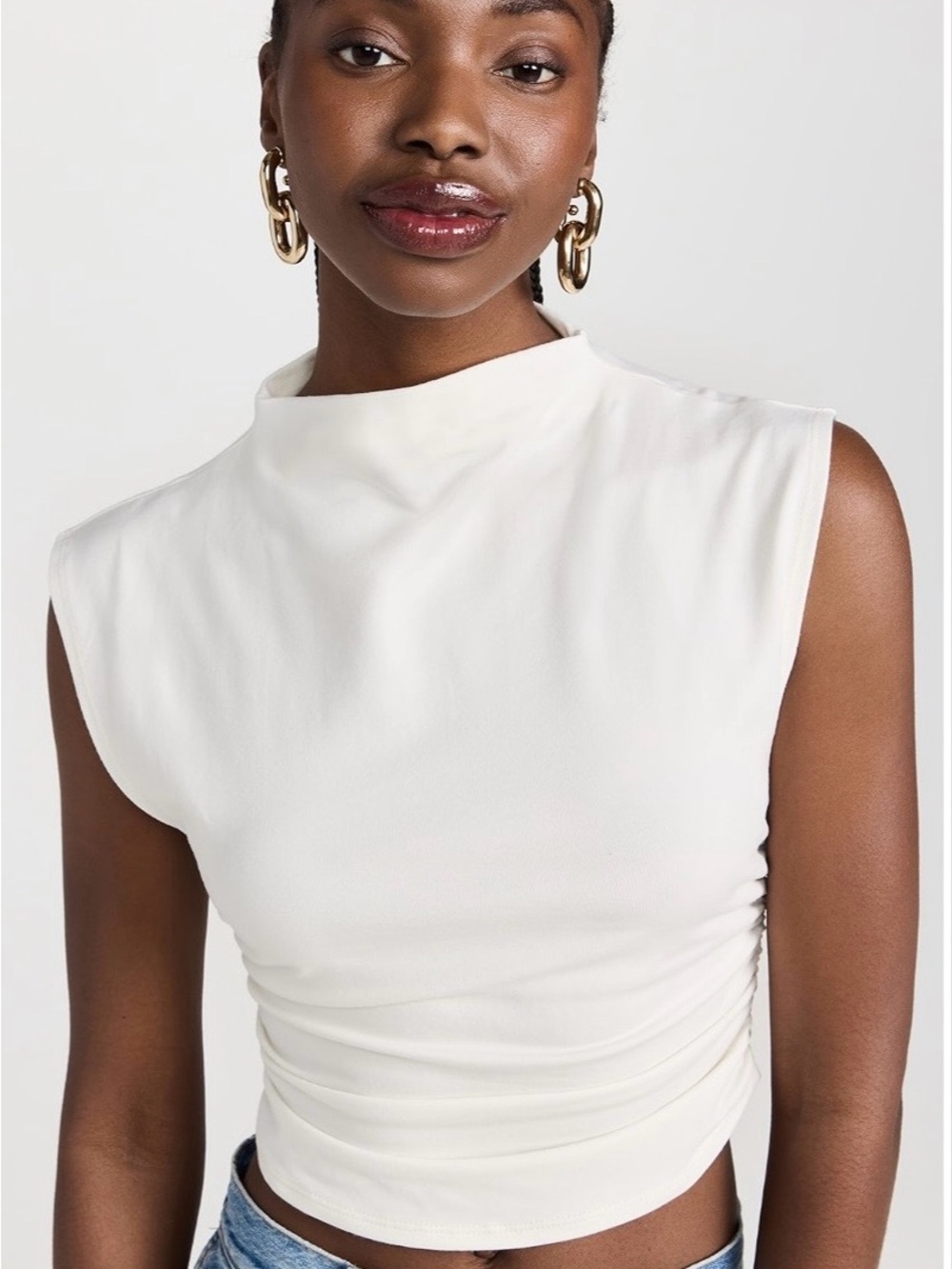 REFORMATION- Lindy Knit Top NWTS- ivory, size XS